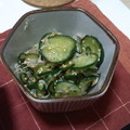 mutsu＊'s cooksnap of when they made きゅうりとじゃこのごま酢和え.