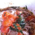 mihyan0's cooksnap of when they made トマト大葉のさっぱりそうめん.