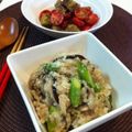 ジャスミンなつか's cooksnap of when they made アスパラときのこの黒米チーズリゾット.