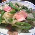 ダンシングベイビィ's cooksnap of when they made 新たまとさやえんどうのベーコン炒め.