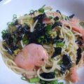 どらねこがっつ's cooksnap of when they made スモークサーモンと海苔の和風パスタ.