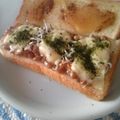 姉ぶた's cooksnap of when they made 納豆とじゃこのチーズトースト.