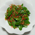 pucyipan's cooksnap of when they made きぬさやの塩炒め.