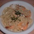 Jock's cooksnap of when they made 海老の醤油クリームパスタ。.