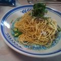 mach1's cooksnap of when they made 大葉としらすと梅の和風スパゲッティー.