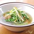 矢切のねぎちゃん's cooksnap of when they made パンと一緒に♪水菜の簡単スープ.