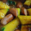 flipper6's cooksnap of when they made かぼちゃとソーセージのカレー風煮♪.