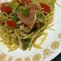 aki841030's cooksnap of when they made 水菜とﾂﾅの冷製パスタ＠ﾊﾞｼﾞﾙ仕立て.
