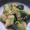 とのみん's cooksnap of when they made 箸休めに☆叩ききゅうりのゴマ酢あえ.