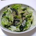 小五郎's cooksnap of when they made わかめとレタスのめんつゆ胡麻和え.