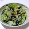 小五郎's cooksnap of when they made わかめとレタスのめんつゆ胡麻和え.