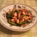 オレンジリング's cooksnap of when they made アスパラと鶏ムネ肉のマヨ醤油炒め.