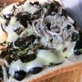 3mamakuma's cooksnap of when they made 黒豆じゃこ海苔　和風チーズトースト.