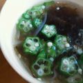 しろのうさぎ's cooksnap of when they made もずくとオクラの中華風スープ(豚肉入り).
