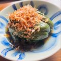 kinniko's cooksnap of when they made 包丁いらず！丸ごとピーマンのレンジ煮浸し.