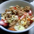 ゆりねえ's cooksnap of when they made スピードレシピ✿トマトと豚ひきの丼.