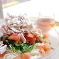 るるおか's cooksnap of when they made さっぱり鶏肉で♪しそトマトそうめん.