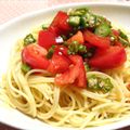ふんわりしょこら's cooksnap of when they made トマトの冷製パスタ♡.