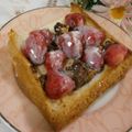 miyuki12's cooksnap of when they made 幸せ気分✿いちごみるくチョコトースト✿.