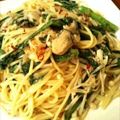 ぴいこたん's cooksnap of when they made 牡蠣と春菊のアラビアータ.