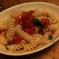 123ママ's cooksnap of when they made 旅の思い出♪トマトとバジルの冷製パスタ.