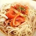 トクライ's cooksnap of when they made トマトとキムチの冷やし酸辣湯麺.