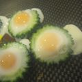 ゆめりの's cooksnap of when they made ゴーヤとうずらの目玉焼き♪.