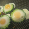 ゆめりの's cooksnap of when they made ゴーヤとうずらの目玉焼き♪.