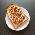WOODs´'s cooksnap of when they made うちの納豆チーズトースト.