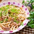 悠おかしゃん's cooksnap of when they made ✿和風で食べる♪なめ茸入り♡焼きうどん✿.