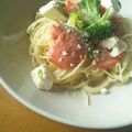 ミホ天然工房's cooksnap of when they made サーモンとクリームチーズの冷製パスタ.