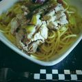 peppermint13's cooksnap of when they made チキンとなすの冷製パスタ　柚子胡椒風味.