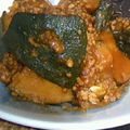 gen0920's cooksnap of when they made 鶏ひき肉とかぼちゃの☆ソースカレー蒸し.