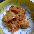 myukitty's cooksnap of when they made つまみに鶏皮キムチ.