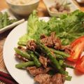 ToMaCoo's cooksnap of when they made 牛こまとアスパラのバター醤油炒め.