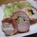 まじゅじゅ's cooksnap of when they made レンジで！チキンのチーズハムロールグリル.