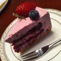 yuiharuママ's cooksnap of when they made たっぷりブルーベリーのレアチーズケーキ.