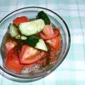 わかめるちょ's cooksnap of when they made もずく・きゅうり・トマトの酢の物.