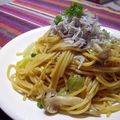 mihiGT's cooksnap of when they made しらすとレタスの春色パスタ.