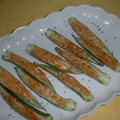 Jock's cooksnap of when they made おくらマヨ.