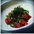 Ｅ－１０'s cooksnap of when they made まぐろ刺身とオクラの漬け！麦とろにも！.