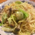 Midori♪'s cooksnap of when they made ウチの定番☆キャベツとツナのマヨパスタ.