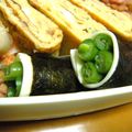 こうまさmam's cooksnap of when they made ｢お弁当…いんげんの海苔ﾁｰｽﾞ巻き｣.