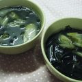3姉妹ちゃんママ's cooksnap of when they made ねぎたっぷりのわかめのスープ♪.