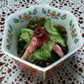うまうま・らぶ's cooksnap of when they made キュウリとワカメの酢の物（甘め）.