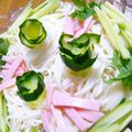 はりゃりゃ's cooksnap of when they made 七夕そうめん飾りに胡瓜のお花.
