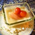 mil★3691's cooksnap of when they made ＊旬の美味＊白桃コンポート＆桃のヨーグルトゼリー.