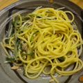 かずみぃ☆'s cooksnap of when they made ツナと水菜の和風パスタ.