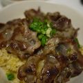 aiko魂's cooksnap of when they made 豪華に変身♪ねぎチャーハンの焼肉のせ.