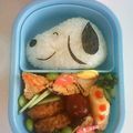 シングルみどり's cooksnap of when they made キャラ弁☆詰めるだけの簡単スヌーピー.
